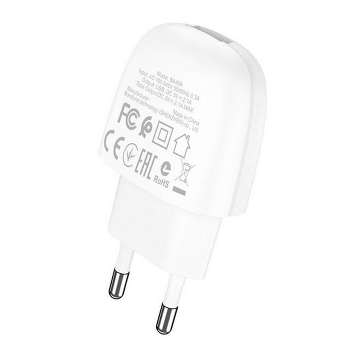 Borofone BA49AW Mains charger Borofone BA49A Vast power single port charger White BA49AW: Buy near me at 2407.PL in Poland at an Affordable price!