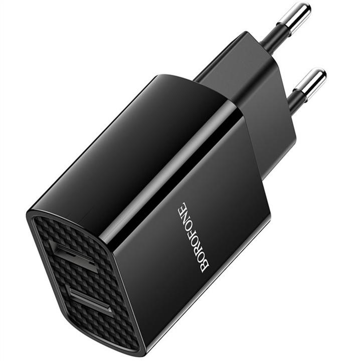 Borofone BA53AB Mains charger Borofone BA53A Powerway dual port charger Black BA53AB: Buy near me in Poland at 2407.PL - Good price!