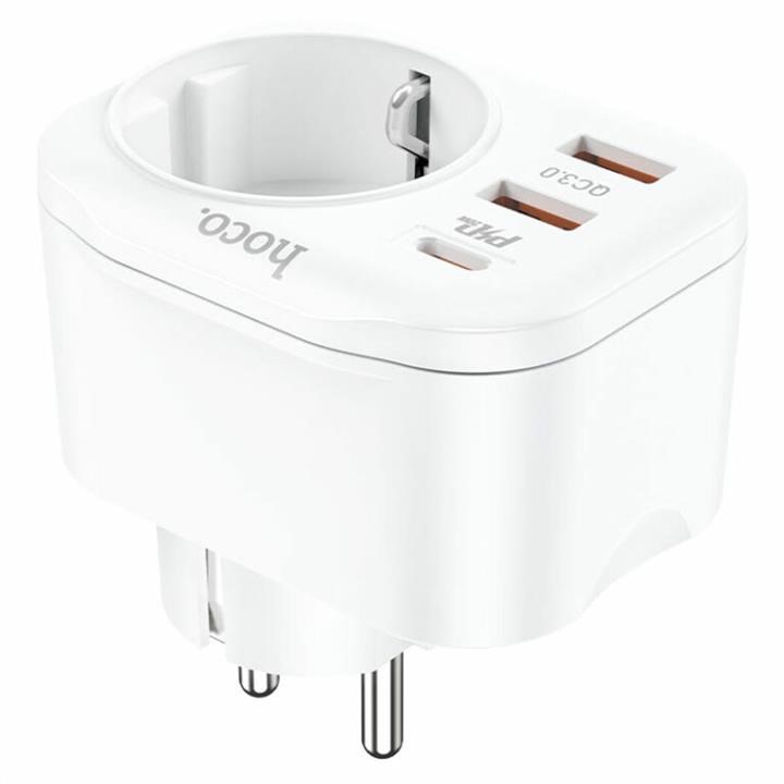 Hoco 6931474766175 Mains charger Hoco NS3 Multifunctional socket(including 1C2A PD20W fast charge) White 6931474766175: Buy near me in Poland at 2407.PL - Good price!