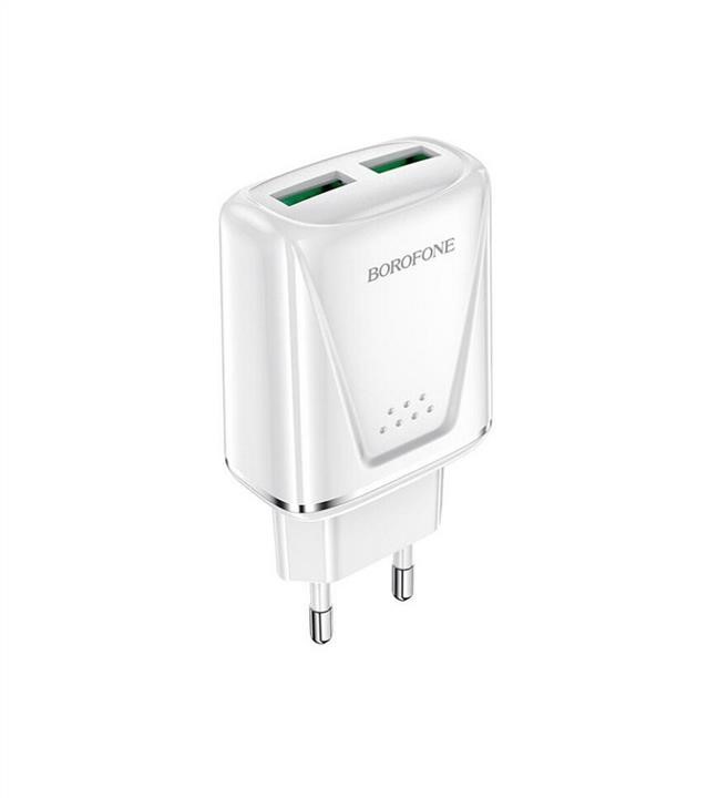 Borofone BA54AW Mains charger Borofone BA54A Wide road dual port QC3.0 charger White BA54AW: Buy near me in Poland at 2407.PL - Good price!