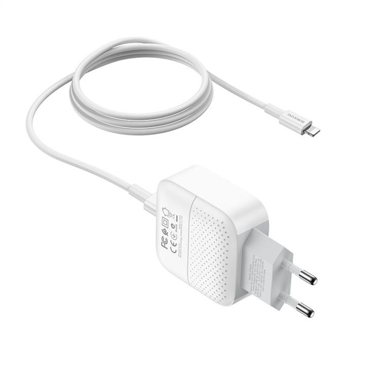 Borofone BA46ACLW Mains charger Borofone BA46A Premium PD + QC3.0 (Type-C to Lightning) White BA46ACLW: Buy near me in Poland at 2407.PL - Good price!