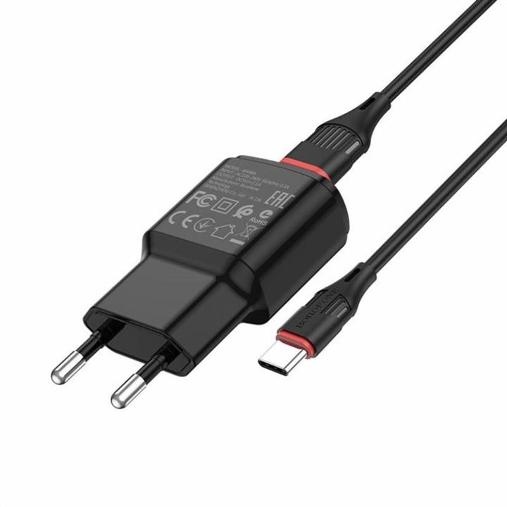 Borofone BA48ACB Mains charger Borofone BA48A Orion single port charger set(Type-C) Black BA48ACB: Buy near me in Poland at 2407.PL - Good price!