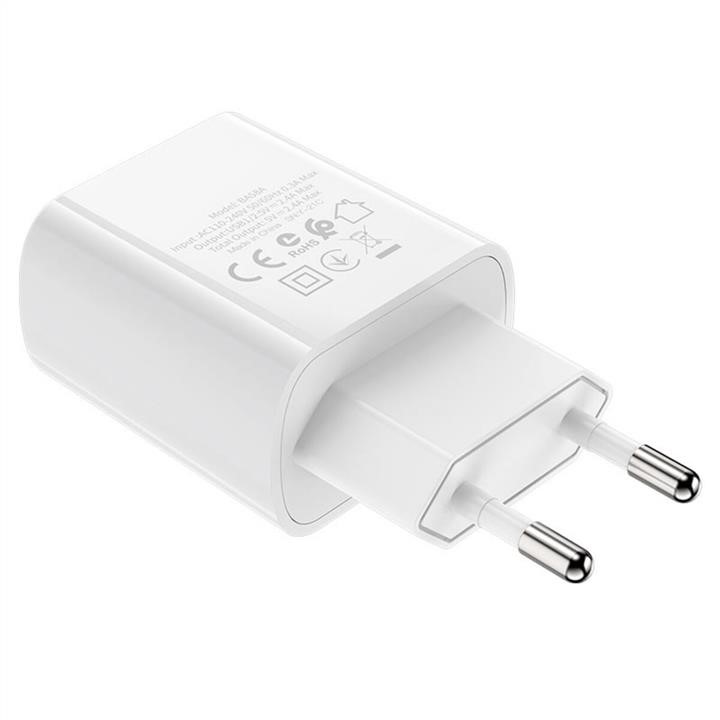 Borofone BA58AW Mains charger Borofone BA58A Mighty dual port digital display charger White BA58AW: Buy near me in Poland at 2407.PL - Good price!