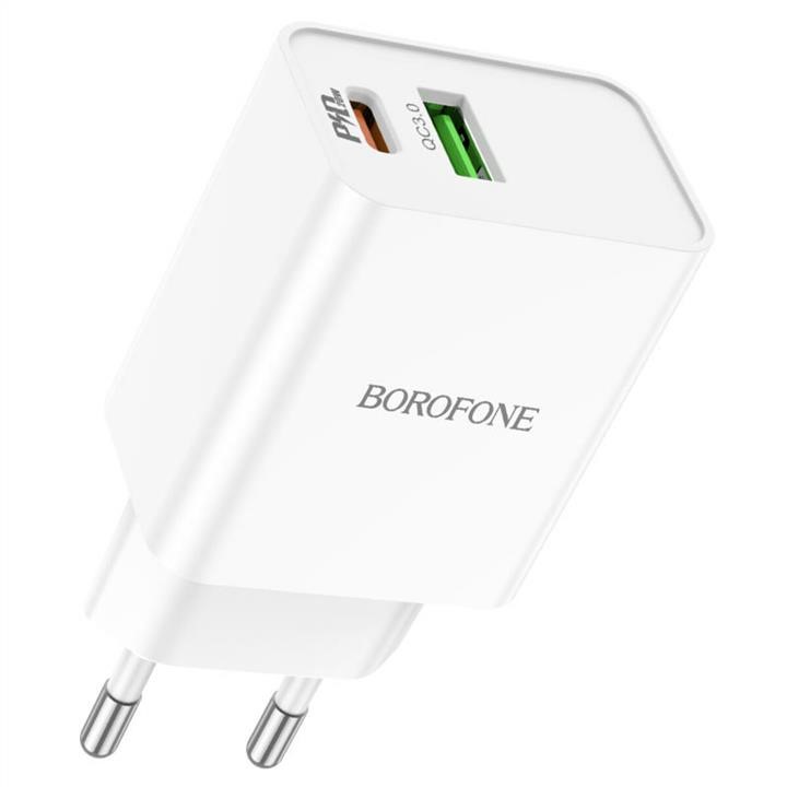 Borofone BA69AW Mains charger Borofone BA69A Resource PD20W+QC3.0 charger White BA69AW: Buy near me in Poland at 2407.PL - Good price!