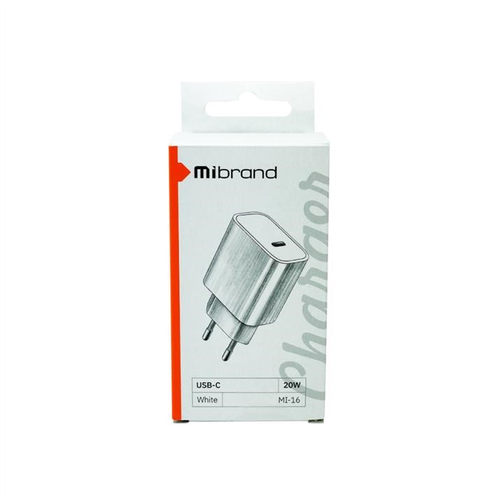 Mibrand Мережевий зарядний пристрій Mibrand MI-16 20W PD + Quick Charger USB-C White – ціна