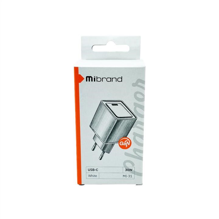 Mibrand Мережевий зарядний пристрій Mibrand MI-31 GaN 30W Travel Charger USB-C White – ціна