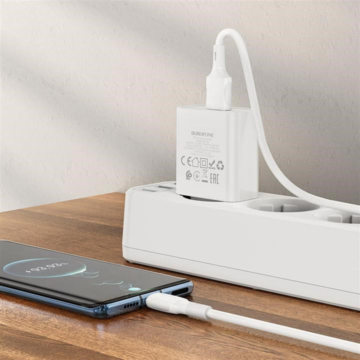 Ładowarka sieciowa Borofone BA74A Aspirer single port charger set(Type-C) White Borofone BA74ACW