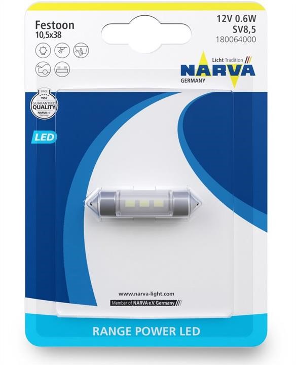 Narva 18006-01BL LED Lamp Narva С5W 12V SV8.5 LED 0.6W 6000K 1800601BL: Buy near me at 2407.PL in Poland at an Affordable price!
