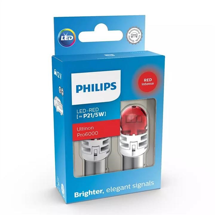 LED Lamp Set Philips LED Ultinon P21&#x2F;5W Pro6000 SI 12V Philips 11499RU60X2