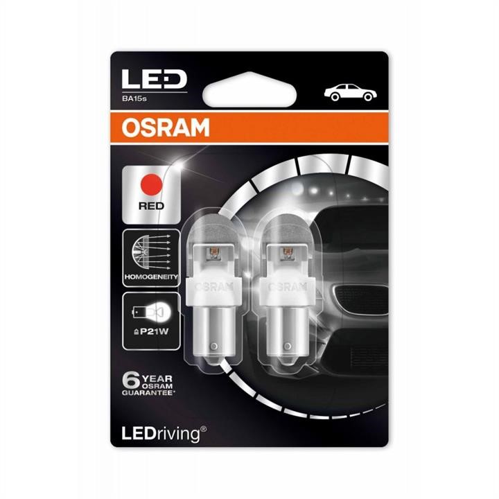 Osram 7556R-BLI2 Лампы светодиодные комплект Osram Premium P21W 12V BA15s 6000K 7556RBLI2: Купить в Польше - Отличная цена на 2407.PL!