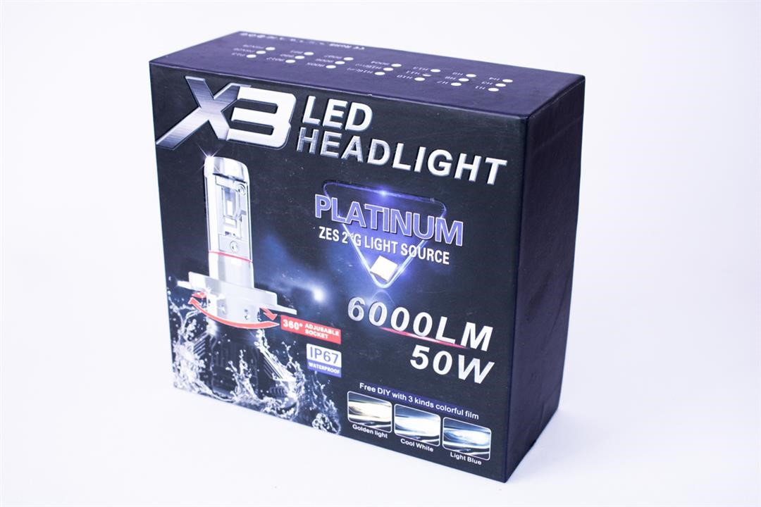 Komplet lamp LED AllLight LED X3 H11 50W 6000K AllLight 00-00007844