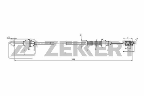 Zekkert BZ-1026 Трос акселератора BZ1026: Отличная цена - Купить в Польше на 2407.PL!