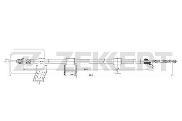 Zekkert BZ-1073 Cable Pull, parking brake BZ1073: Buy near me in Poland at 2407.PL - Good price!