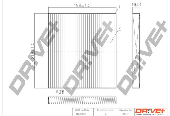 Dr!ve+ DP1110.12.0075 Filter, interior air DP1110120075: Buy near me in Poland at 2407.PL - Good price!