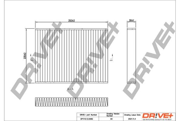Dr!ve+ DP1110.12.0082 Filter, interior air DP1110120082: Buy near me in Poland at 2407.PL - Good price!