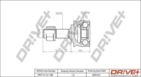 Dr!ve+ DP2110.10.1189 Joint kit, drive shaft DP2110101189: Buy near me in Poland at 2407.PL - Good price!