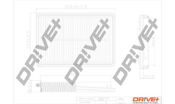 Dr!ve+ DP1110.10.0200 Воздушный фильтр DP1110100200: Отличная цена - Купить в Польше на 2407.PL!