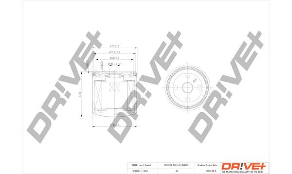Dr!ve+ DP1110.11.0311 Oil Filter DP1110110311: Buy near me at 2407.PL in Poland at an Affordable price!