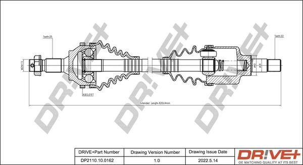 Dr!ve+ DP2110.10.0162 Вал приводной DP2110100162: Купить в Польше - Отличная цена на 2407.PL!