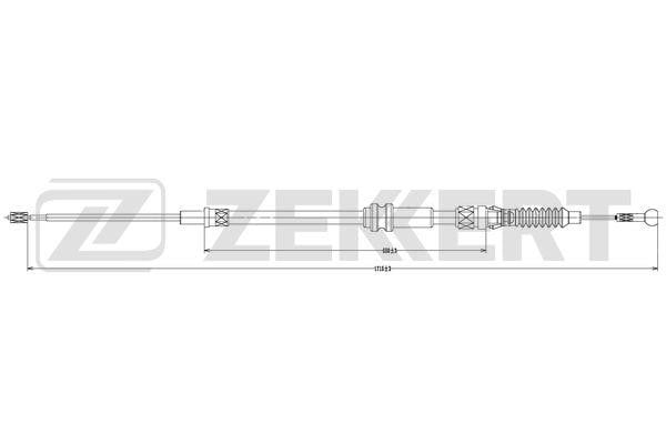Zekkert BZ-1116 Cable Pull, parking brake BZ1116: Buy near me in Poland at 2407.PL - Good price!