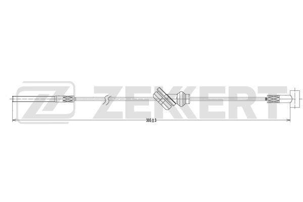 Zekkert BZ-1201 Cable Pull, parking brake BZ1201: Buy near me in Poland at 2407.PL - Good price!