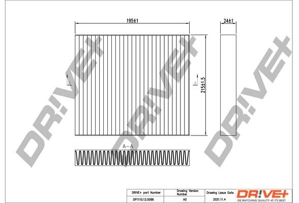 Dr!ve+ DP1110.12.0086 Filter, interior air DP1110120086: Buy near me in Poland at 2407.PL - Good price!