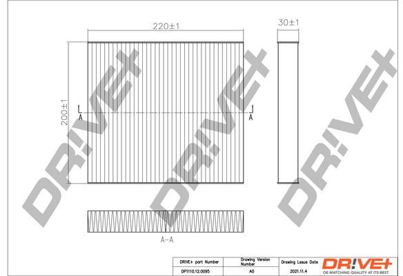 Dr!ve+ DP1110.12.0095 Filter, interior air DP1110120095: Buy near me at 2407.PL in Poland at an Affordable price!