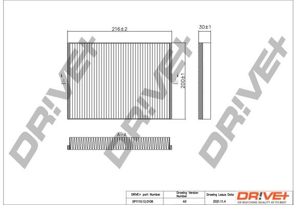 Dr!ve+ DP1110.12.0108 Filter, interior air DP1110120108: Buy near me at 2407.PL in Poland at an Affordable price!