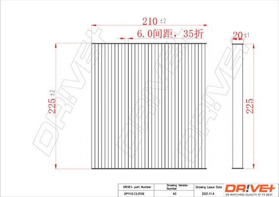 Dr!ve+ DP1110.12.0109 Filter, interior air DP1110120109: Buy near me at 2407.PL in Poland at an Affordable price!
