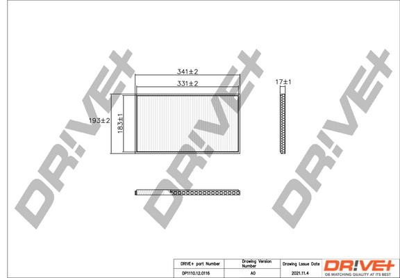 Dr!ve+ DP1110.12.0116 Filter, interior air DP1110120116: Buy near me in Poland at 2407.PL - Good price!