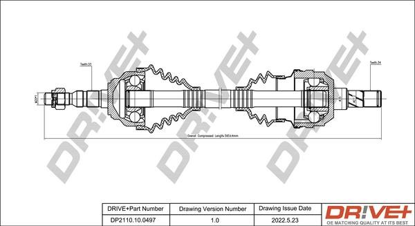 Dr!ve+ DP2110.10.0497 Вал приводной DP2110100497: Купить в Польше - Отличная цена на 2407.PL!