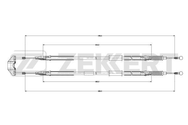Zekkert BZ-1254 Cable Pull, parking brake BZ1254: Buy near me in Poland at 2407.PL - Good price!