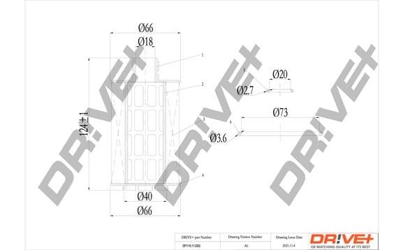 Dr!ve+ DP1110.11.0333 Oil Filter DP1110110333: Buy near me at 2407.PL in Poland at an Affordable price!