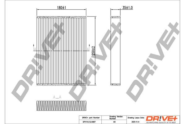 Dr!ve+ DP1110.12.0087 Filter, interior air DP1110120087: Buy near me in Poland at 2407.PL - Good price!