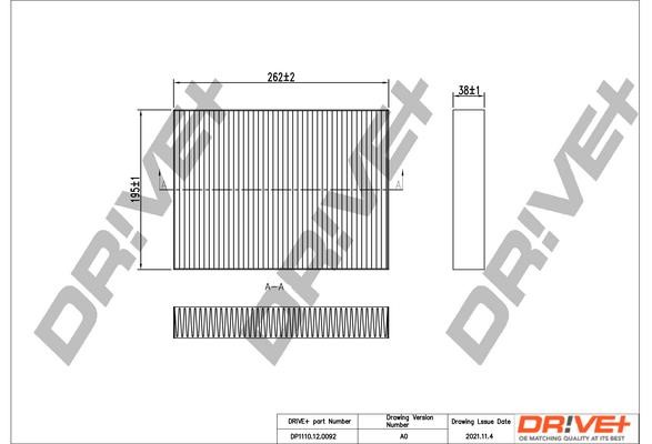 Dr!ve+ DP1110.12.0092 Filter, interior air DP1110120092: Buy near me in Poland at 2407.PL - Good price!