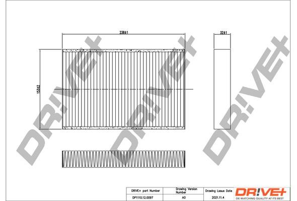 Dr!ve+ DP1110.12.0097 Filter, interior air DP1110120097: Buy near me in Poland at 2407.PL - Good price!