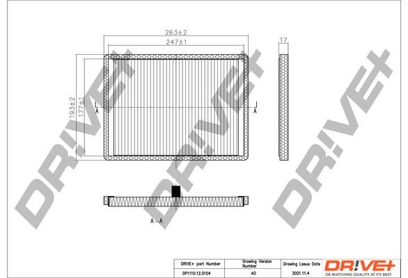 Dr!ve+ DP1110.12.0104 Filter, interior air DP1110120104: Buy near me in Poland at 2407.PL - Good price!