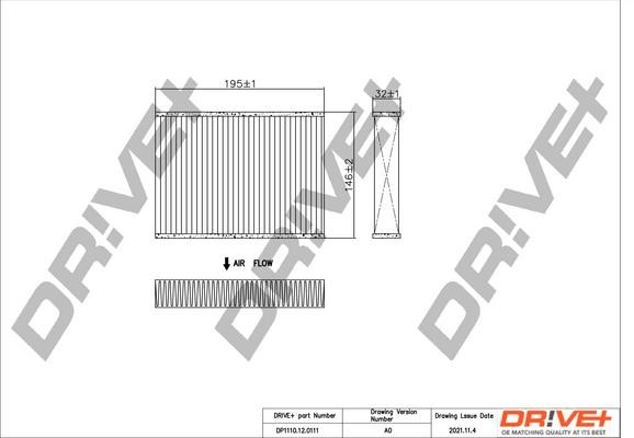 Dr!ve+ DP1110.12.0111 Filter, interior air DP1110120111: Buy near me in Poland at 2407.PL - Good price!