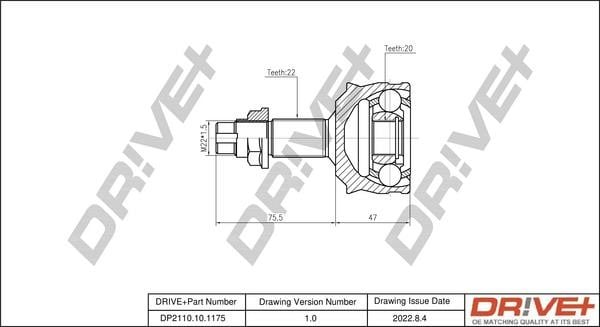 Dr!ve+ DP2110.10.1175 Joint kit, drive shaft DP2110101175: Buy near me in Poland at 2407.PL - Good price!
