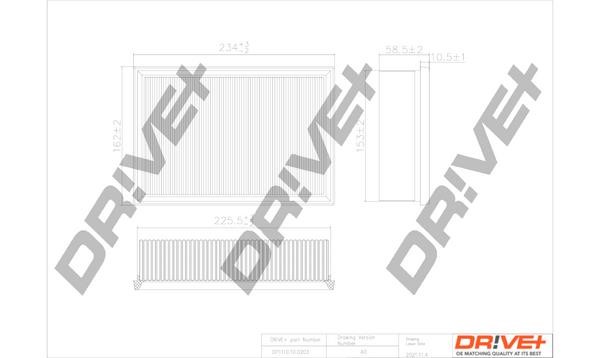 Dr!ve+ DP1110.10.0203 Air filter DP1110100203: Buy near me in Poland at 2407.PL - Good price!