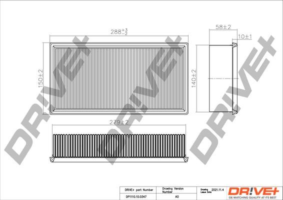Dr!ve+ DP1110.10.0347 Air filter DP1110100347: Buy near me in Poland at 2407.PL - Good price!
