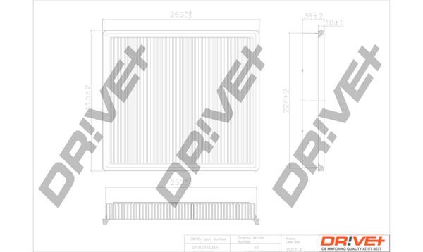 Dr!ve+ DP1110.10.0357 Air filter DP1110100357: Buy near me in Poland at 2407.PL - Good price!