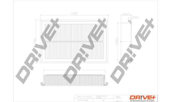Dr!ve+ DP1110.10.0365 Air filter DP1110100365: Buy near me in Poland at 2407.PL - Good price!