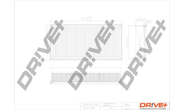 Dr!ve+ DP1110.10.0289 Air filter DP1110100289: Buy near me in Poland at 2407.PL - Good price!