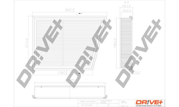 Dr!ve+ DP1110.10.0334 Air filter DP1110100334: Buy near me at 2407.PL in Poland at an Affordable price!