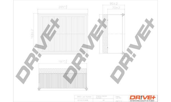 Dr!ve+ DP1110.10.0408 Air filter DP1110100408: Buy near me in Poland at 2407.PL - Good price!
