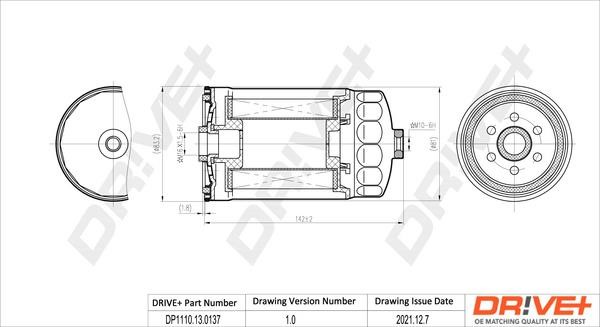 Dr!ve+ DP1110.13.0137 Топливный фильтр DP1110130137: Отличная цена - Купить в Польше на 2407.PL!