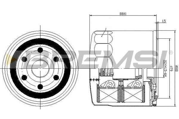 Bremsi FL0710 Масляный фильтр FL0710: Отличная цена - Купить в Польше на 2407.PL!