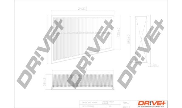 Dr!ve+ DP1110.10.0664 Air filter DP1110100664: Buy near me in Poland at 2407.PL - Good price!