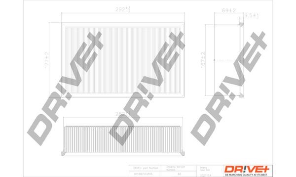 Dr!ve+ DP1110.10.0555 Air filter DP1110100555: Buy near me in Poland at 2407.PL - Good price!